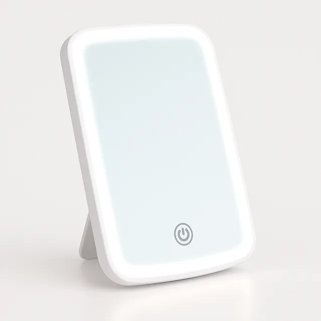 Espelho Maquiagem Com Touch E Borda Luz De Led Mesa Portátil