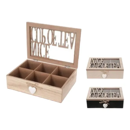 Caja Para Te De Madera Rectangular
