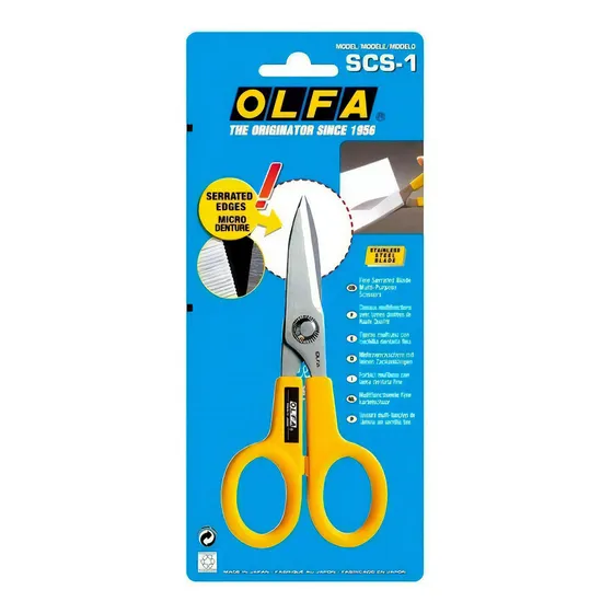 Tijeras Multiuso Microdentadas Olfa Scs-1 