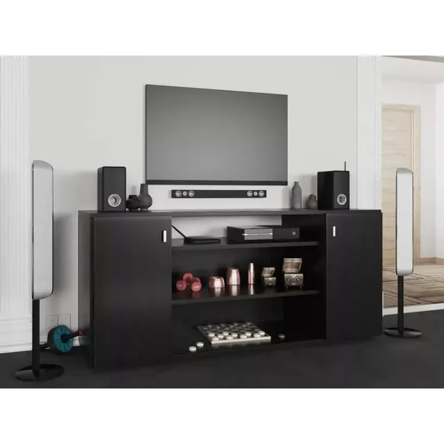 Mesa Tv Led Mueble Rack Con Puertas Melamina Modular Moderno