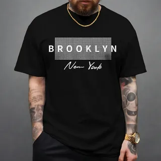 Camiseta Brooklyn New York Camisa Masculina Algodão Street