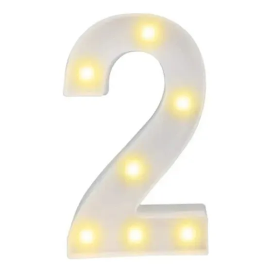 Números Led 3d Luces Foco Lampara Decora Numeración
