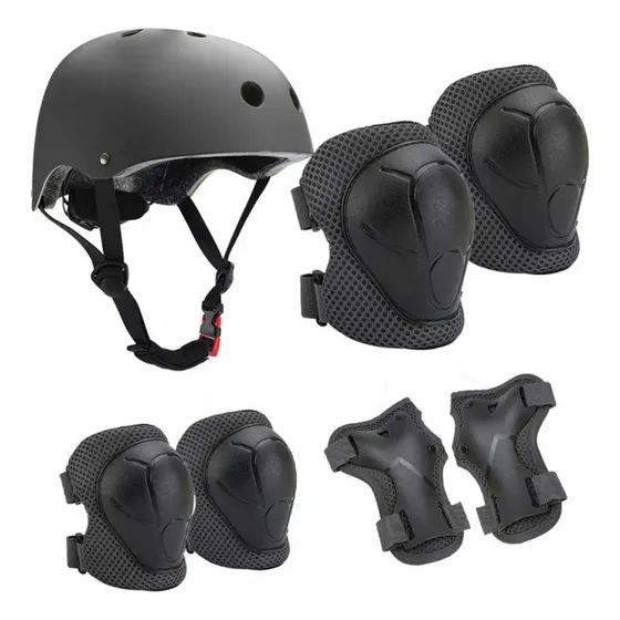 V Juego De Casco Protector, Rodilleras Y Coderas De 7