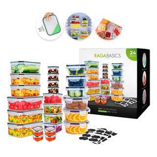 Recipientes Herméticos De Almacenamiento De Cocina Set 24 Pz Recipientes Herméticos De Almacenamiento De Cocina Set 24 Pz