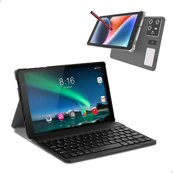 Tablet Smartphone 10 Polegadas Capa + Teclado  128gb 6gb Ram