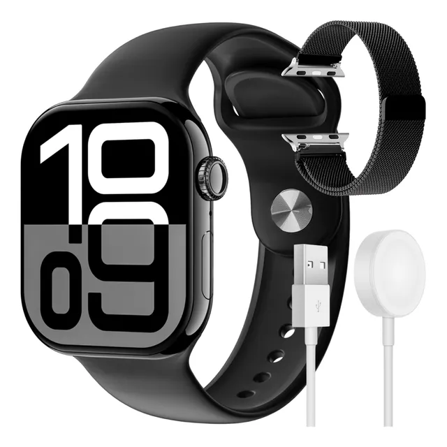 Smartwatch W10 Pro Amoled 46mm Chatgpt Gps Original + Brinde