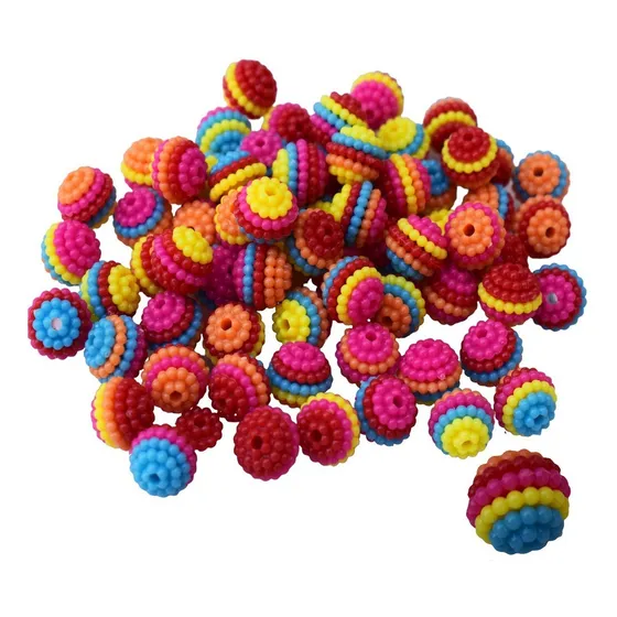 Pérola Craquelada Azul - 10mm - Aprox. 100 Peças Promoção