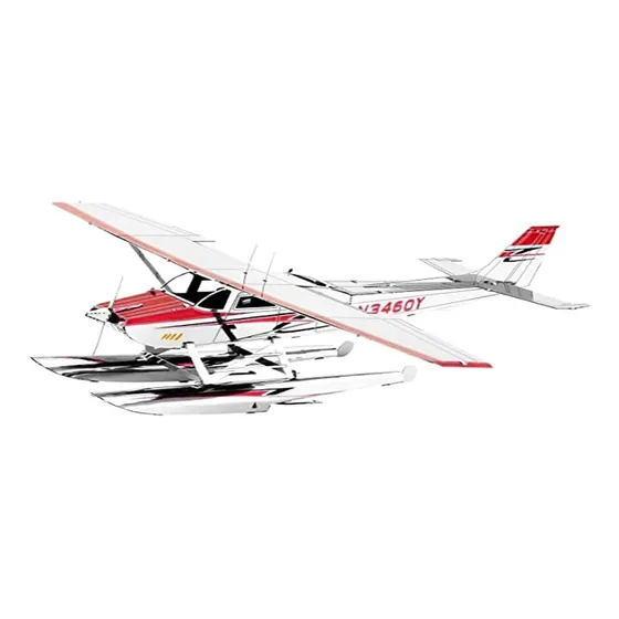 Fascinations Metal Earth Cessna 182 Floatplane 3d Modelo Kit