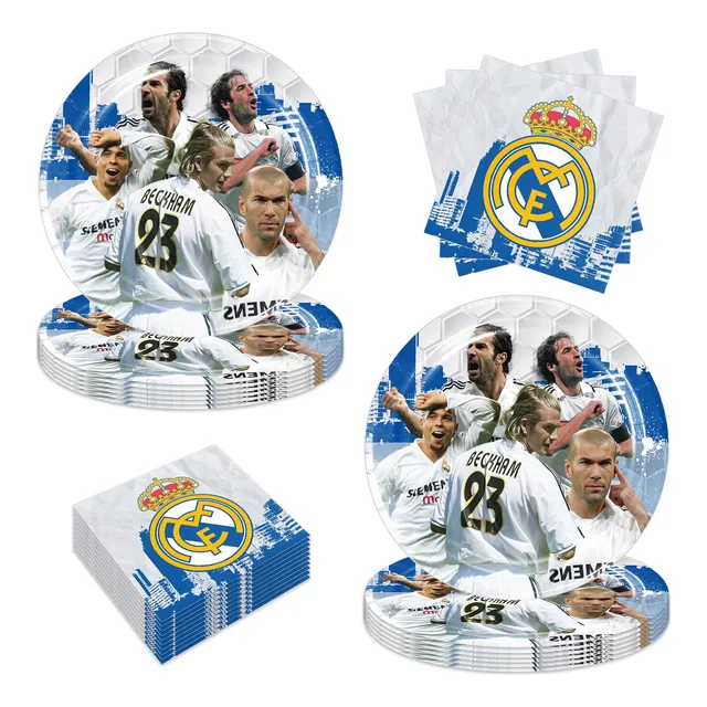 40 Pieza Suministro Para Fiesta Cumpleaño Real Madrid 20
