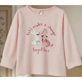 Remera Manga Larga H&m. Rosa. Talle 9/12 Meses. Estampada Remera Manga Larga H&m. Rosa. Talle 9/12 Meses. Estampada