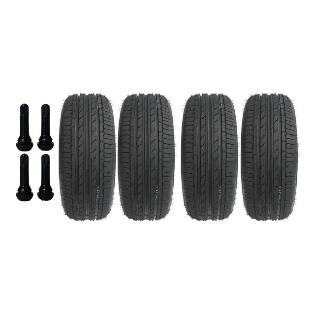 Kit 4 Pneu 185/60/15 Remold Com Borracha Vipal +4 Bicos
