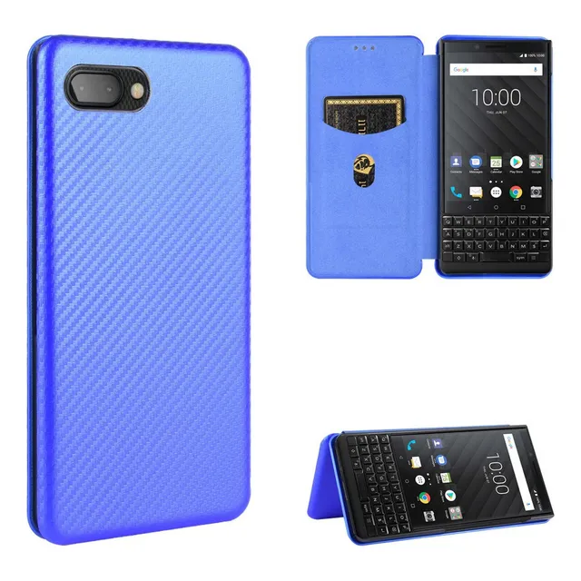 Funda Con Tapa Anticaída Fibra Carbono Para Blackberry