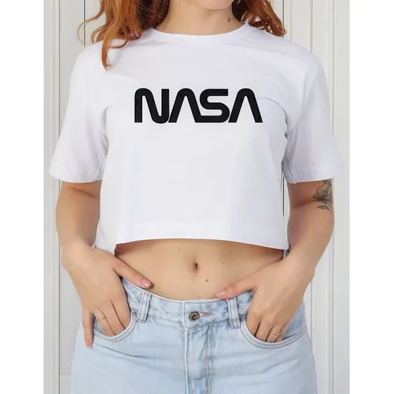 Cropped Camiseta Camisa T-shirt Nasa Espaço Algodão 