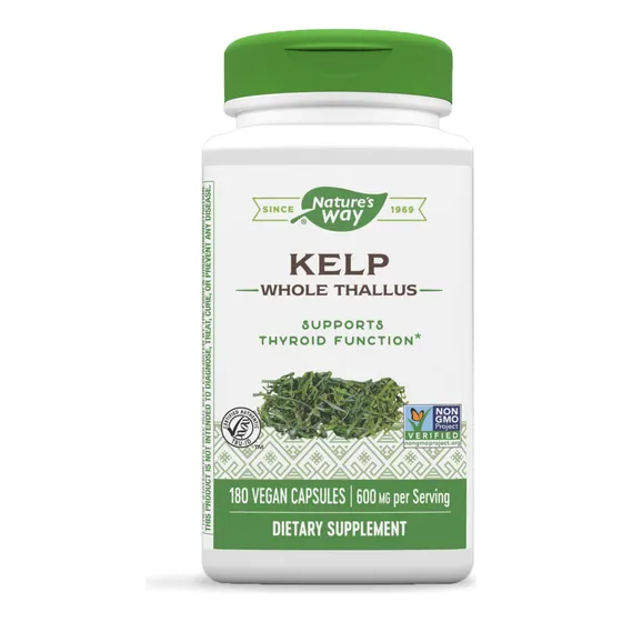 Suplemento Nature's Way Kelp 180 Cápsulas, 270 Mcg De Yodo