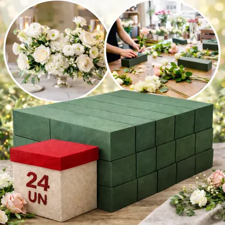 Esponja Para Arranjos Florais E Plantas Naturais 24 Unidades
