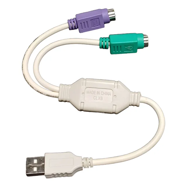 Cable Conector Teclado Mouse Usb To Ps2 Sellado Sin Uso