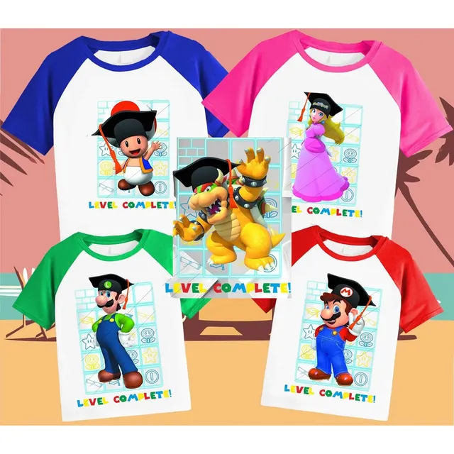 Franela Graduacion Camisa De Promocion Preescolar Mario Bros