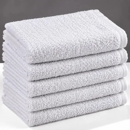 Kit 20 Toalhas Rosto Para Salão De Beleza By Laune Haus Cor Branco Liso