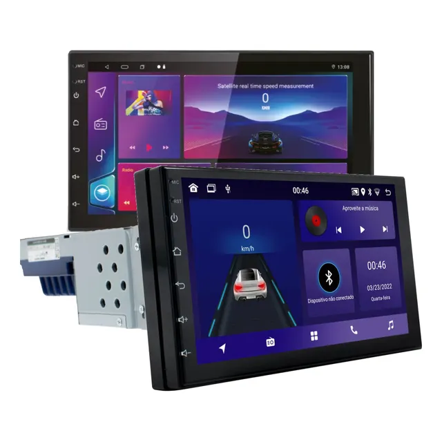 Multi Midia Android 13 Carplay 1 Din Wifi 7 Pol Ajuste