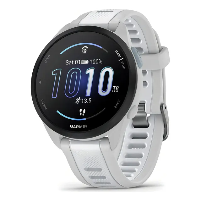 Relógio Garmin Forerunner 165 com Monitor Cardíaco de Pulso e GPS cor cinza