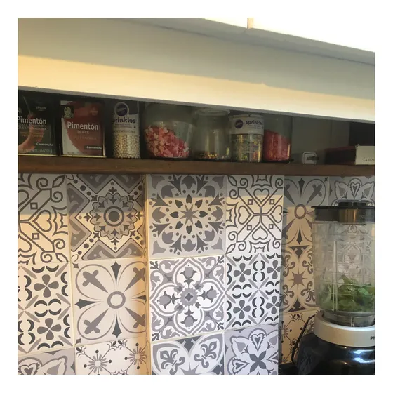 Azulejos Vinilos Decorativos De 20x20 Cm Cocina Baño X 14un