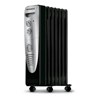 Aquecedor A Ăleo Mondial Preto/prata 1500w A-06 Aquecedor A Ăleo Mondial Preto/prata 1500w A-06