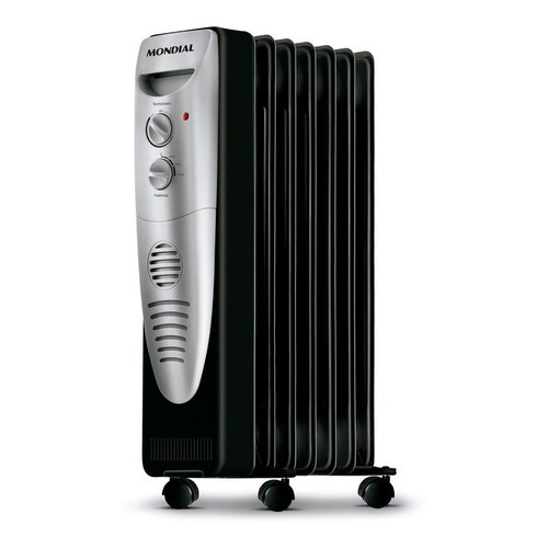 Aquecedor A Óleo Mondial Preto/prata 1500w A-06 Aquecedor A Óleo Mondial Preto/prata 1500w A-06