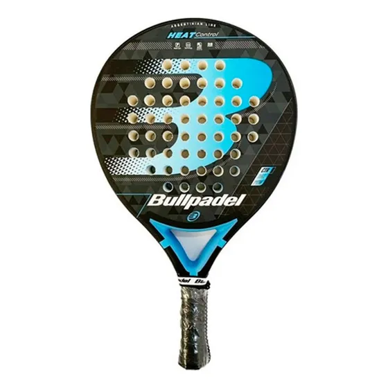 Paleta de padel Bullpadel Heat Foam 38mm color negro y azul