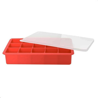 Forma De Silicone Com Tampa FlexĂvel 15 Cubos Gelo Papinhas Forma De Silicone Com Tampa FlexĂvel 15 Cubos Gelo Papinhas