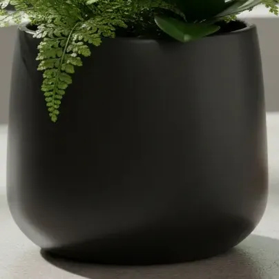 Vaso Bretagne Cerâmica Cachepot De Mesa Ts Brasil D15xa13cm