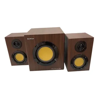 Caixa De Som Subwoofer 2.1 Libra 20w Sp20b Com Bluetooth Cor Marrom-escuro Caixa De Som Subwoofer 2.1 Libra 20w Sp20b Com Bluetooth Cor Marrom-escuro