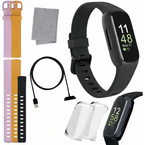 Smartwatch Fitbit Inspire 2 com pulseira de elastómero - cor black