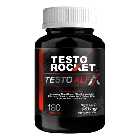 Testo Alfa Vitaminas Hombre | Maca Negra, Shilajit, Fenogreco, L Arginina, Curcuma, Citrulina Oxido Nitrico, Zinc, D3,... Sin Sabor