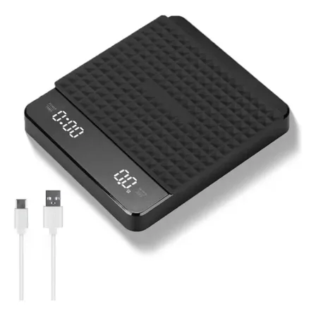 Báscula De Café Digital De 3000 G Con Temporizador Negro 3 Kg