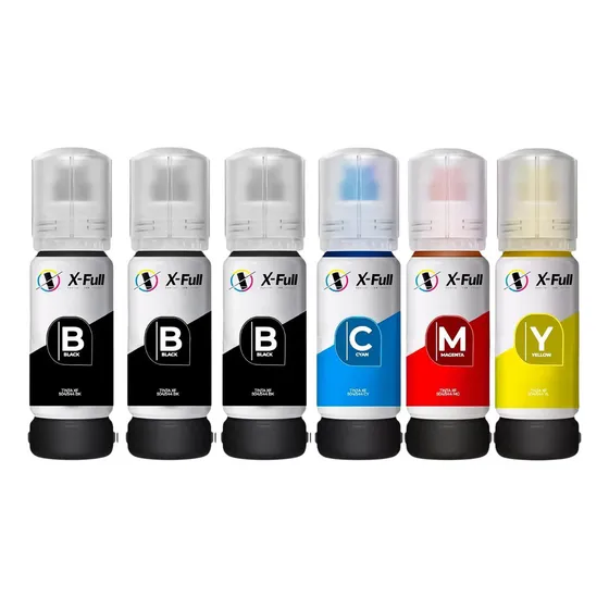 6 Tintas Compatível Epson T544 544 Para L3250 L3210 L3110 Tinta Preto | Ciano | Magenta | Yellow