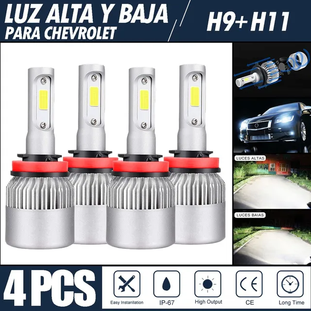 Gcd Compatible Kit De Focos Led 8000lm Luz Alta Y Luz Baja
