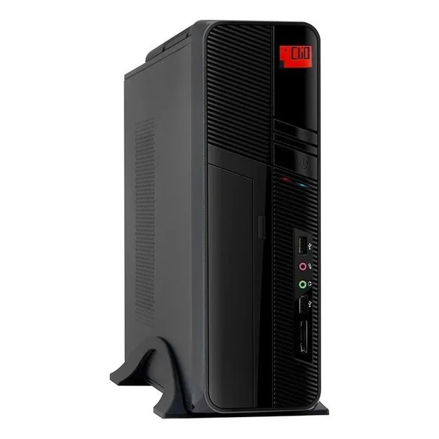 Gabinete Clio Ultra Slim Itx Cl-s605 Usb 2.0 Con Fuente 500w Color Negro