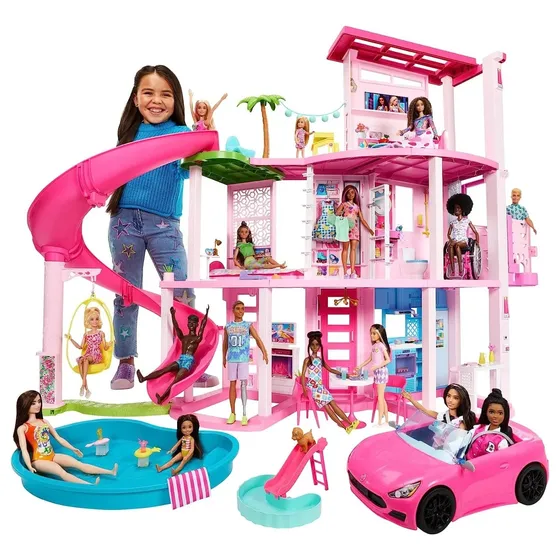 Casa Da Barbie Com Elevador Dreamhouse + 70 Peças Mattel