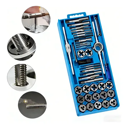 Kit 40 Peças Jogo De Tarrachas E Cossineteas Macho E Fêmea