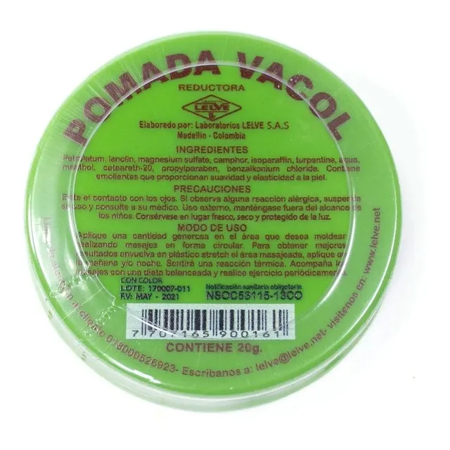 1 Pomada Vacol 20gr Ungento   