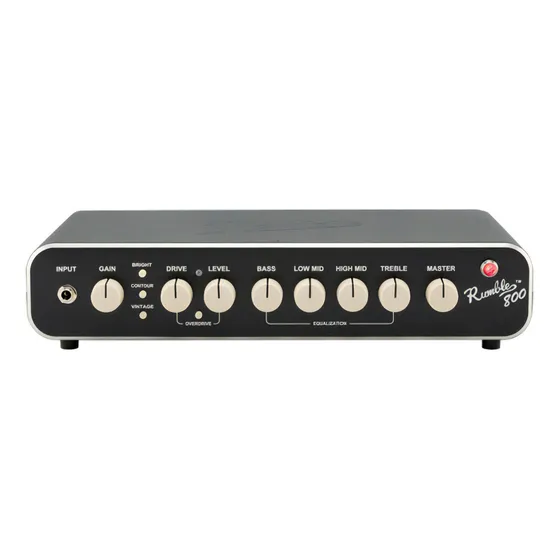 Ampli Cabeçote Fender Para Contrabaixo Rumble 800hd 120v Cor Preto 127v