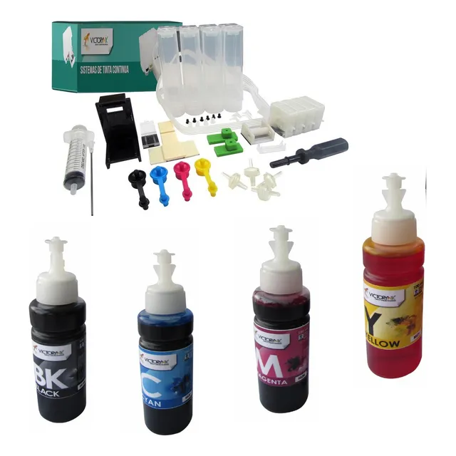 Sistema De Tinta Continua Universal H Y Can + 4tintas 100ml