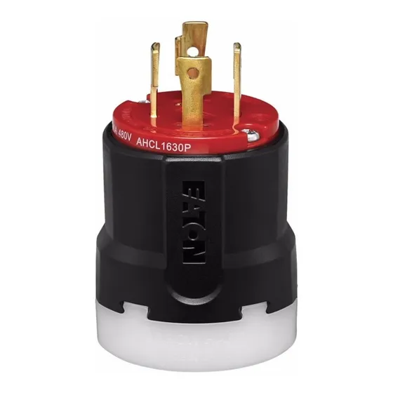 Clavija De Media Vuelta Arrow Hart 30a 3 Polos Negro/rojo