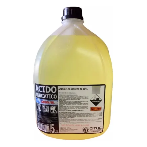 Limpiador Multiuso Acido Muriatico 5lt Dideval