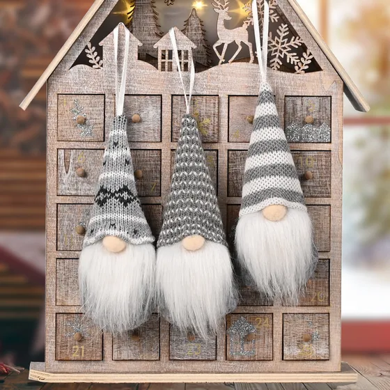 3 Piezas De Muñecos De Peluche De Papá Noel Con Forma De Gno