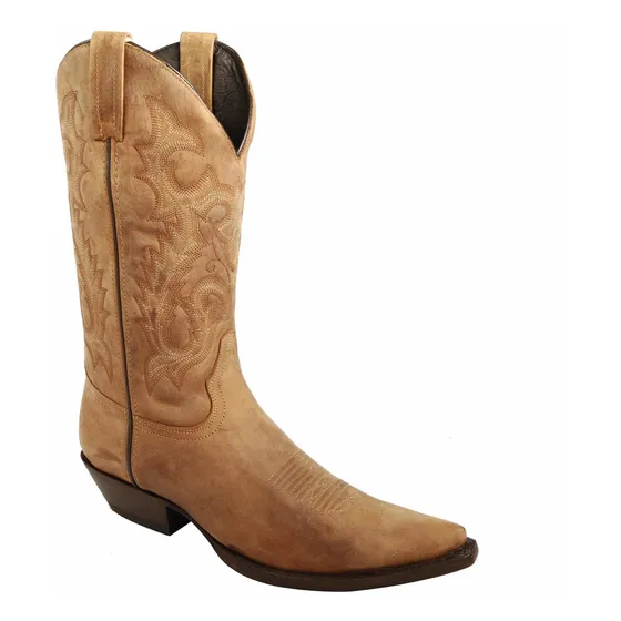 Botas Caborca Vaqueras Puntal Tacón Cubano Piel Crazy Cafe.