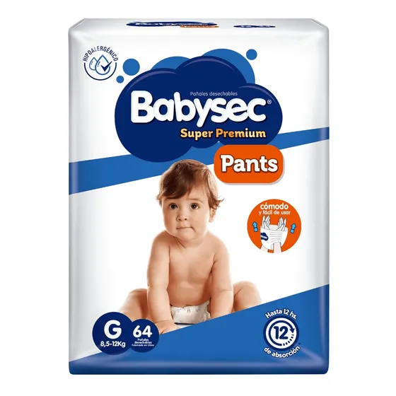 Pants Babysec Super Premium 80 Un Tamaño Grande (g)