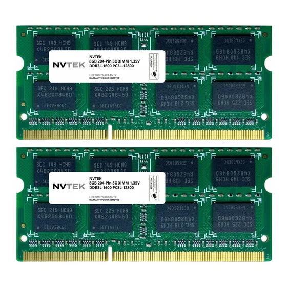 Memoria Ram 16gb 2x8gb Ddr3 1600 Mhz Sodimm Nvtek