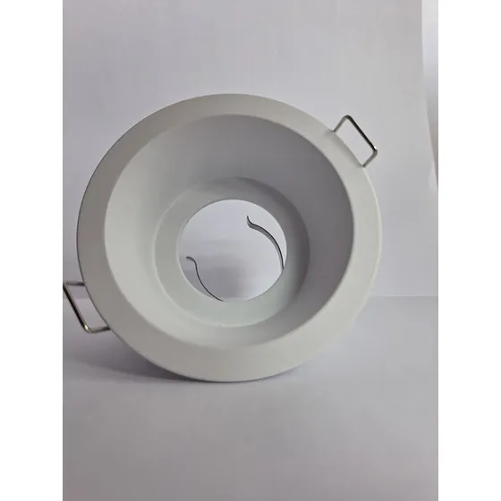 Base Frame Blanco Para Bombillo Dicroico Ojo De Buey