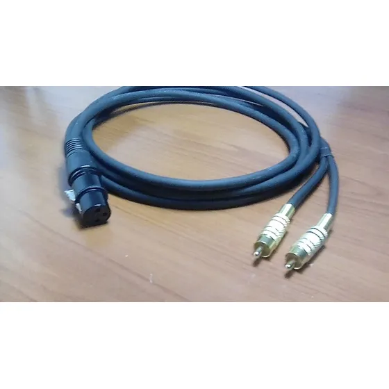 Cable De Sonido Xlr Canon Hembra A Dos Rca Macho De 7 Ft 